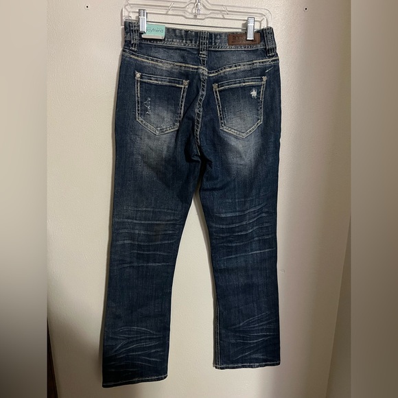 ROCK & ROLL DENIM Classic Boyfriend Straight Leg Jeans Dark Wash Women's 26 x 30 - Picture 6 of 8